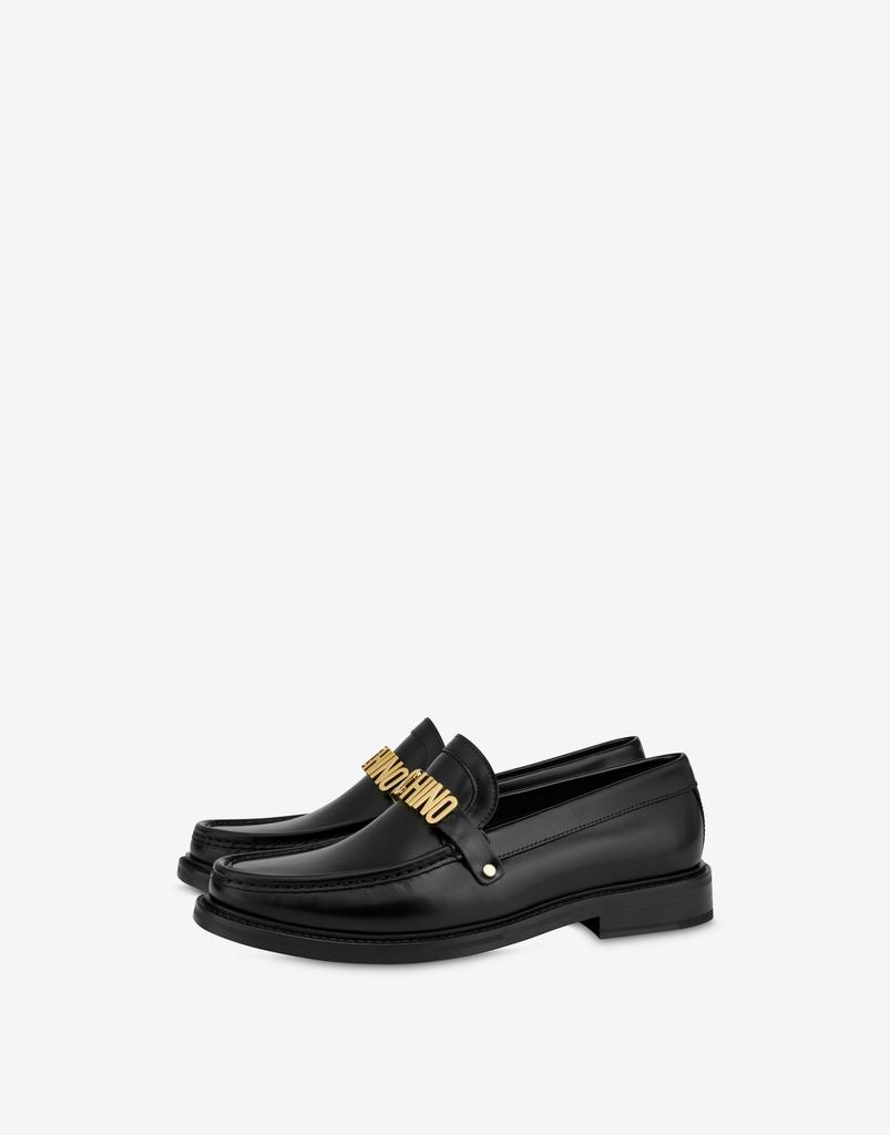 Moschino Polished Calfskin Loafers