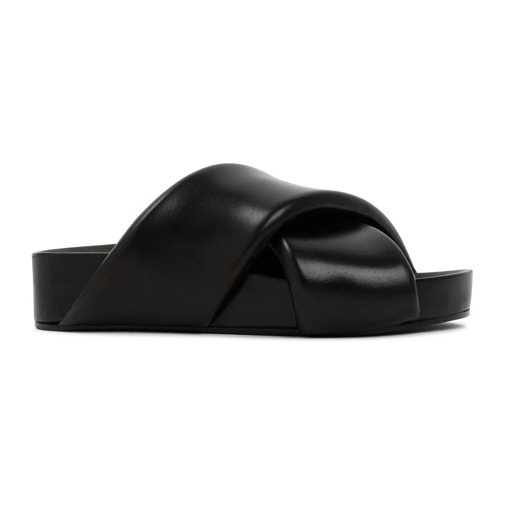 Jil Sander LEATHER PADDED SLIDES SANDALS 1