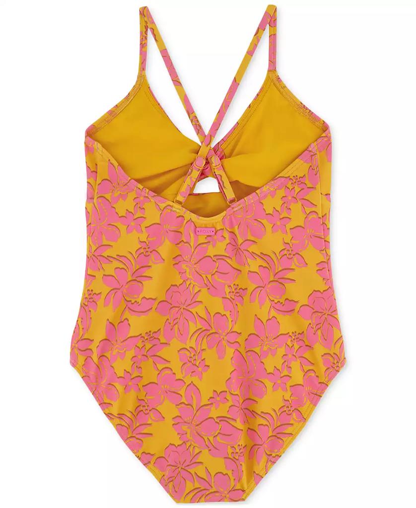 Roxy Big Girls Island Time Twist-Front One-Piece Swimsuit