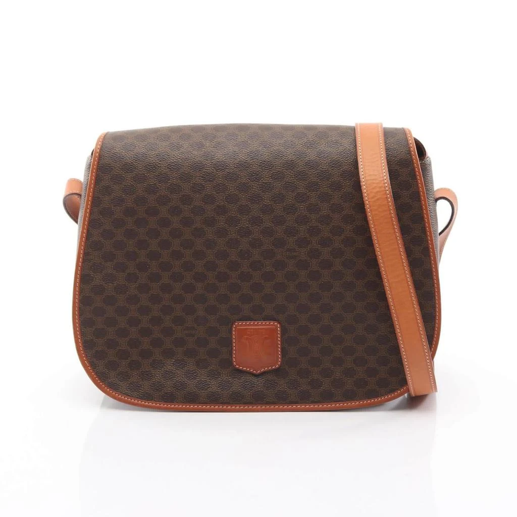 Celine Coated Canvas Leather Shoulder Bag (Pre-Owned)