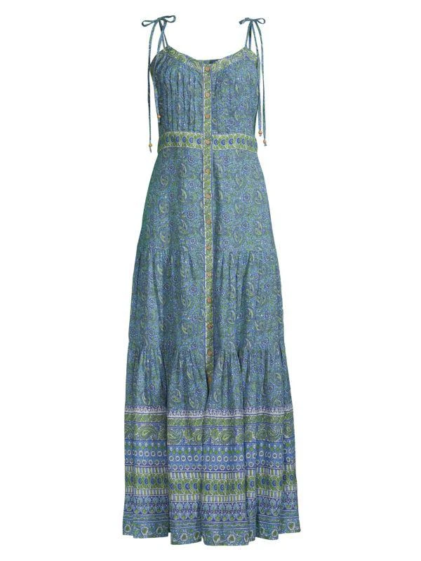 VERONICA BEARD Windansea Paisley A Line Maxi Dress 5