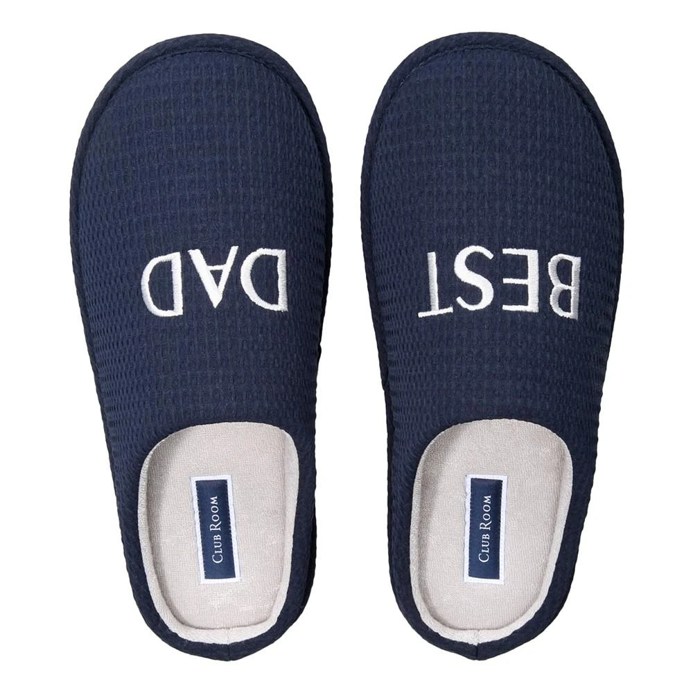 Club Room Men's Best Dad Embroidered Slippers, Created for Macy's 4