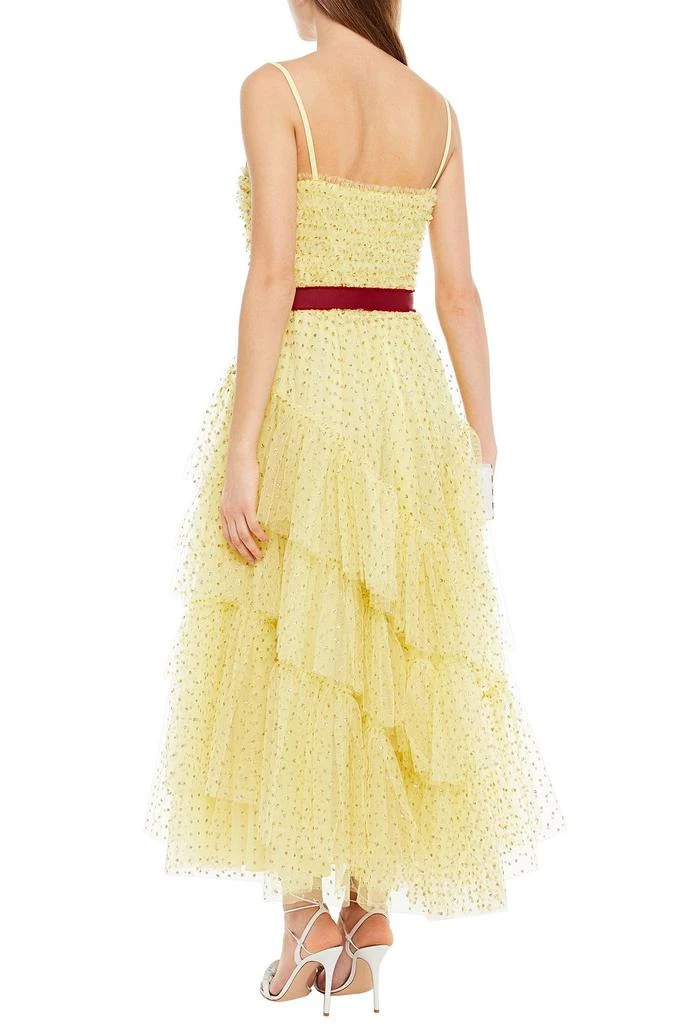 RED Valentino Embellished tiered tulle midi dress 3