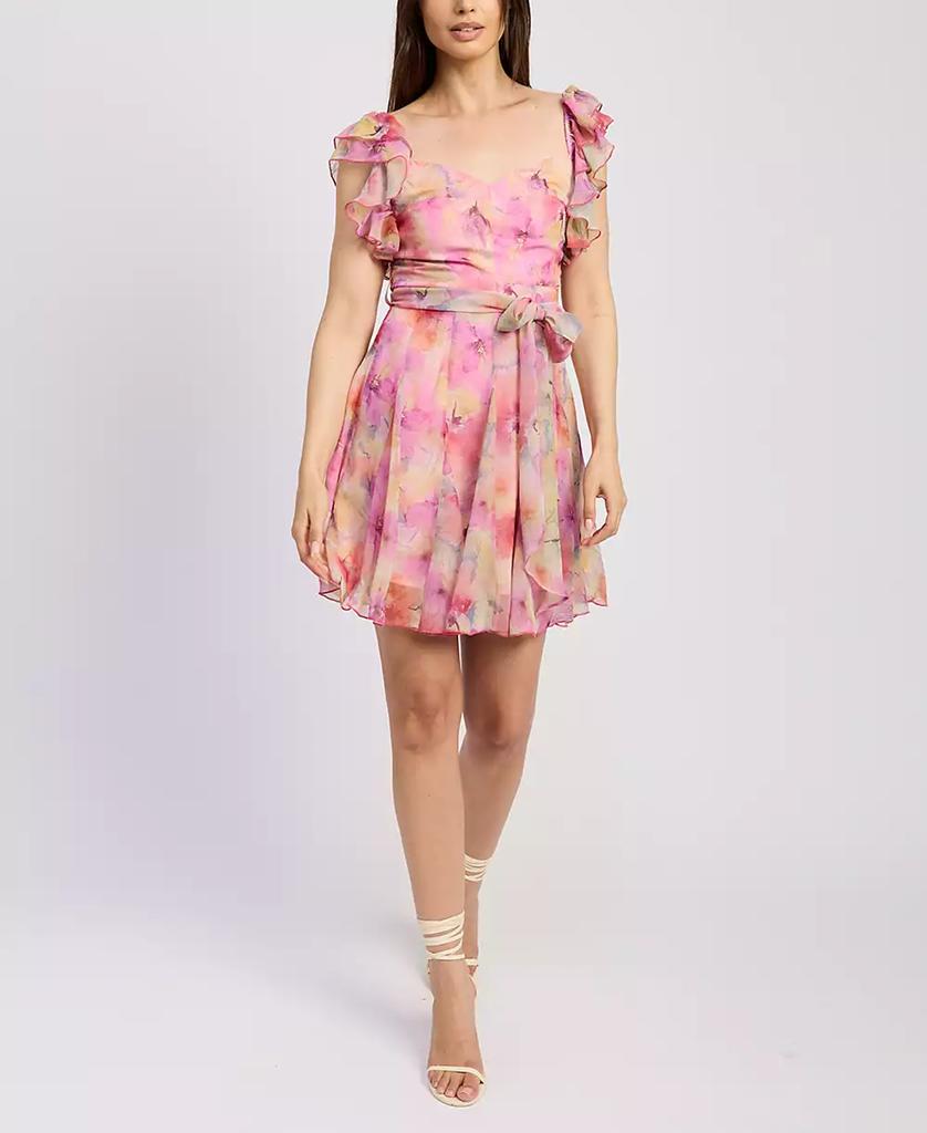 En Saison Women's Amari Ruffle Mini Dress