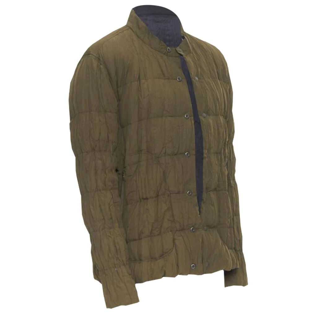 Issey Miyake Reversible pleated crinkled padded zip up jacket