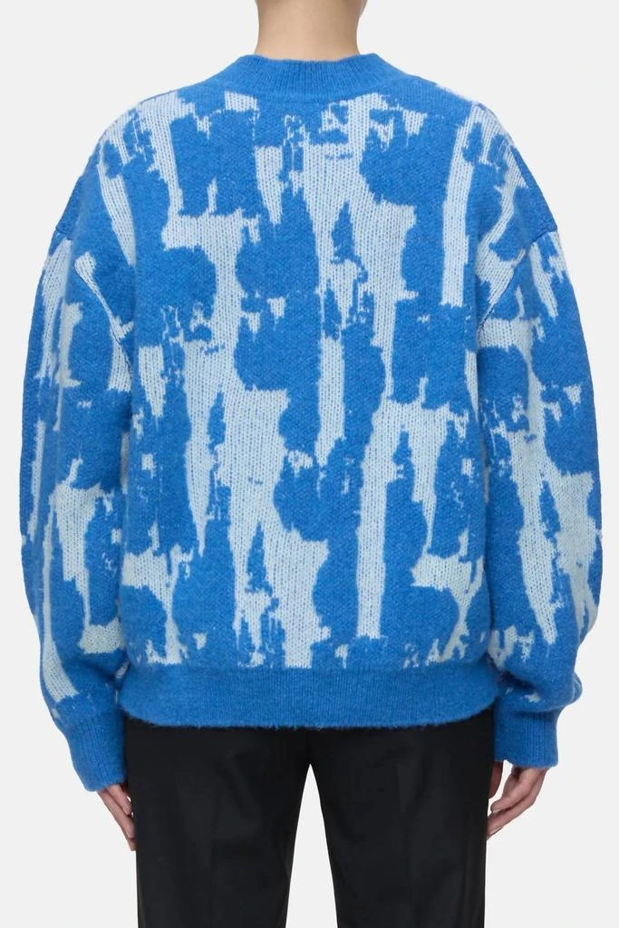 Closed Crew Neck Jacquard Sweater In Lake Blue 2