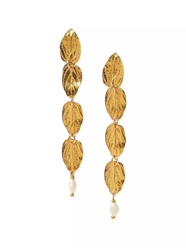 Chan Luu 18K Gold-Plated & Freshwater Rice Pearl Drop Earrings