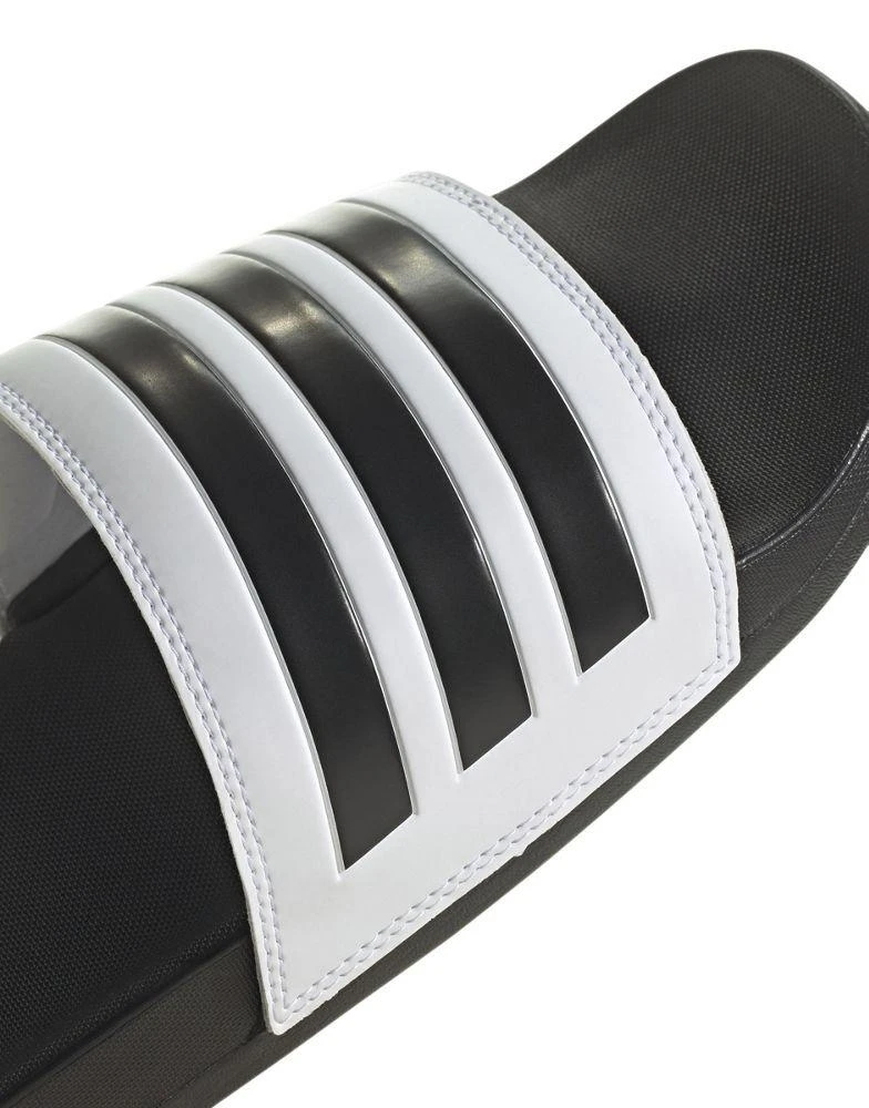 Adidas adidas Adilette comfort sliders in white and black 4