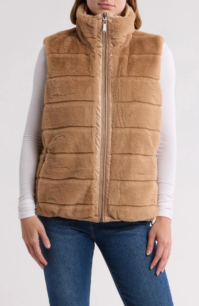 BCBG Reversible Faux Fur Puffer Vest 1