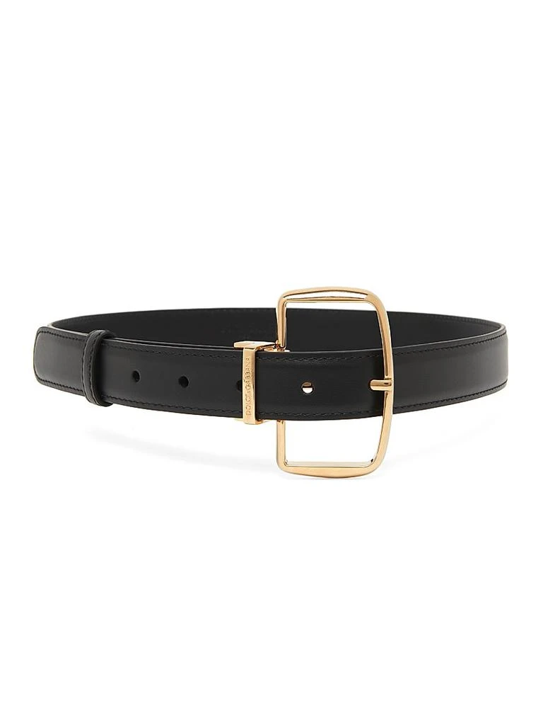 Dolce & Gabbana Dark Brown Wide Calf Leather Logo Round  display picture 1