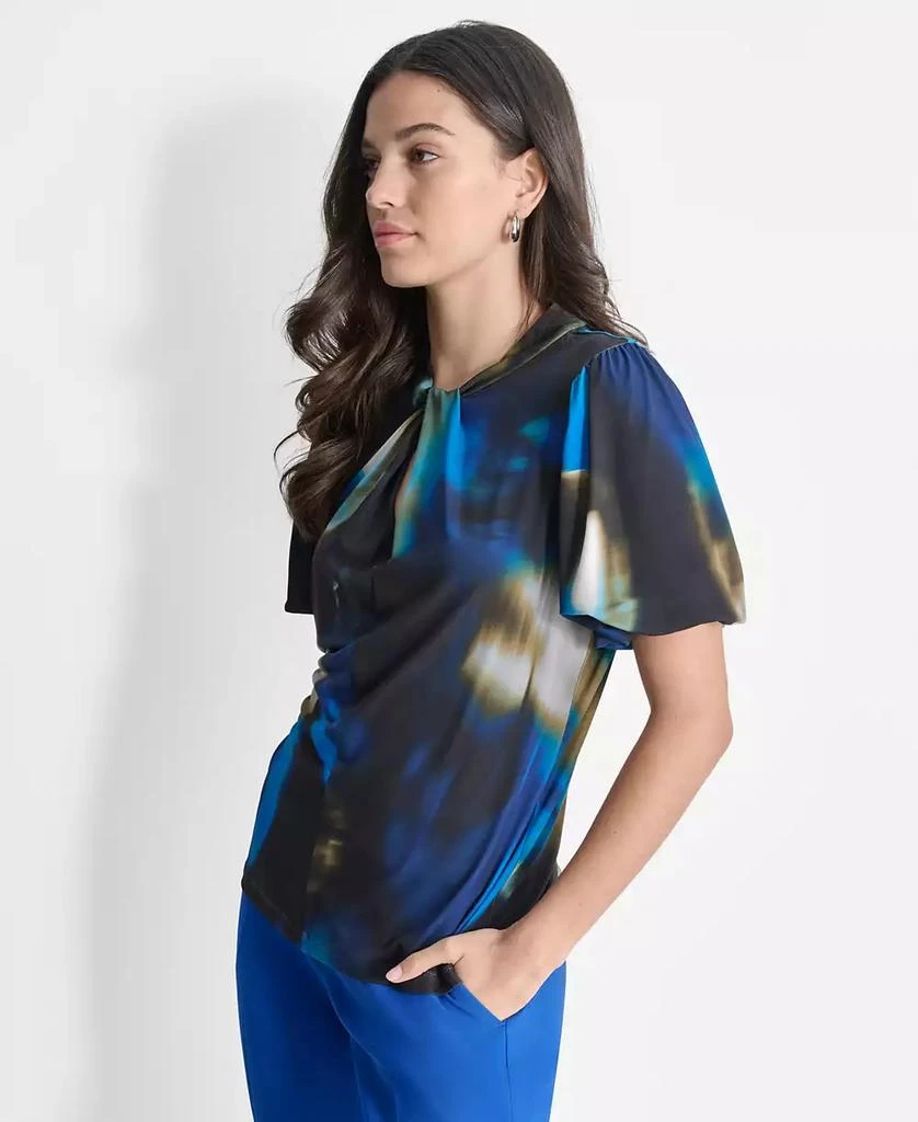 DKNY Women's Short-Sleeve Twist-Neck Blouse 5