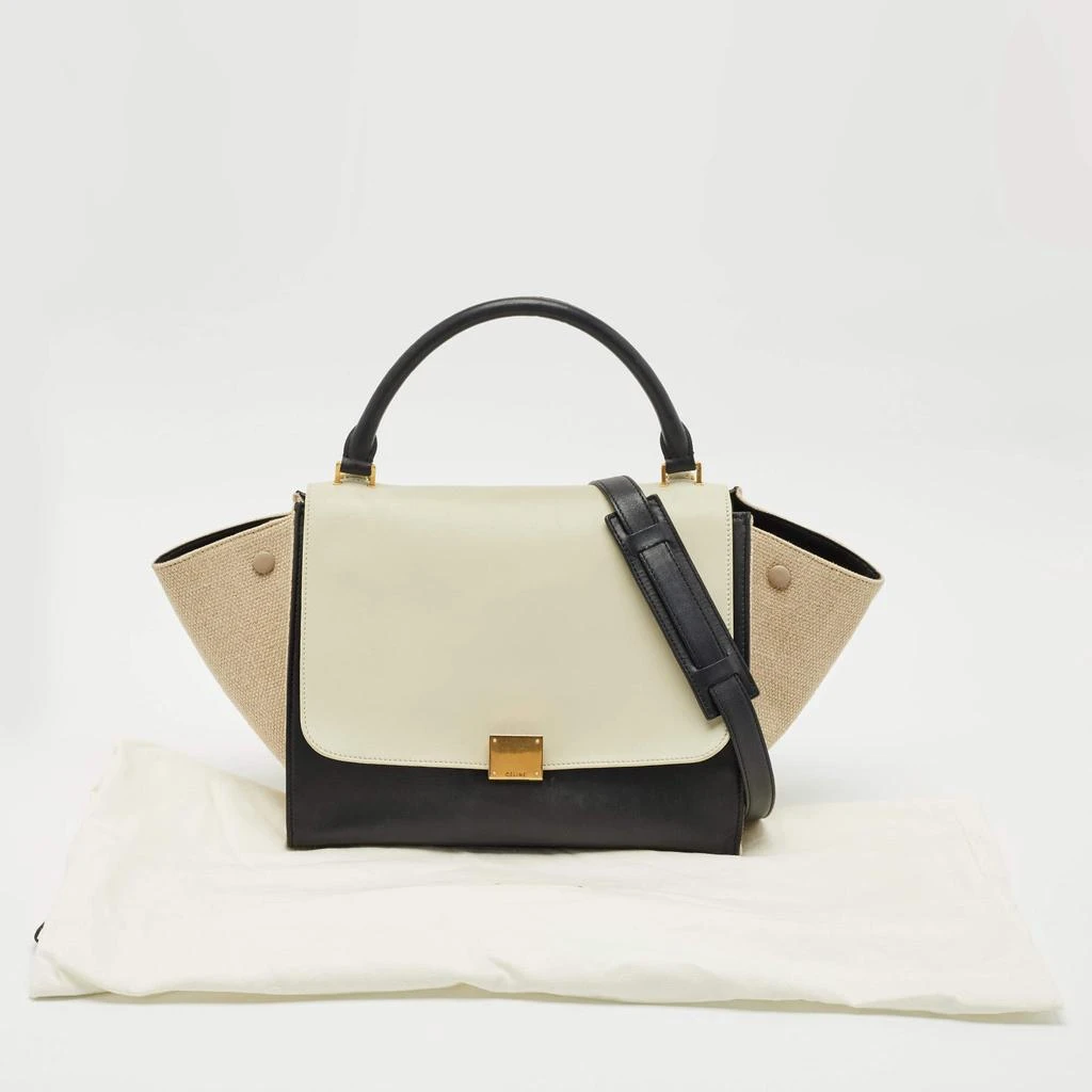 Celine Celine Tri Color Leather and Canvas Medium Trapeze Bag 11