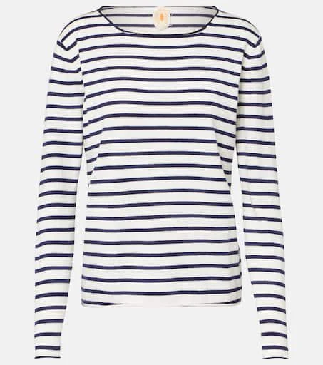 Jardin des Orangers Striped cotton, silk and cashmere T-shirt 1