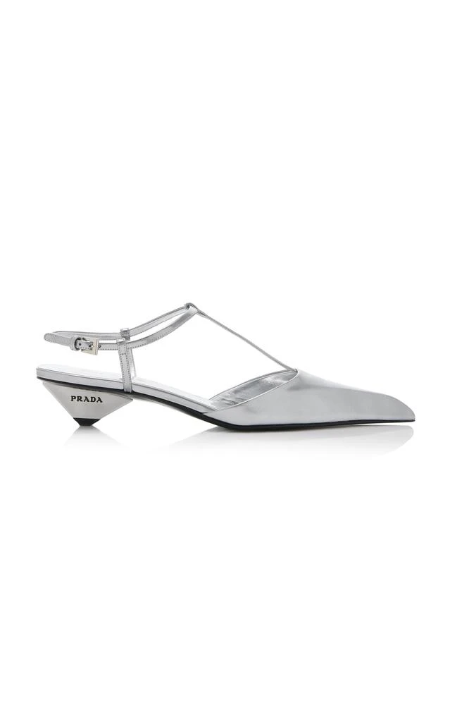 Prada Prada - Metallic Leather Pumps - Silver - IT 36 - Moda Operandi 1