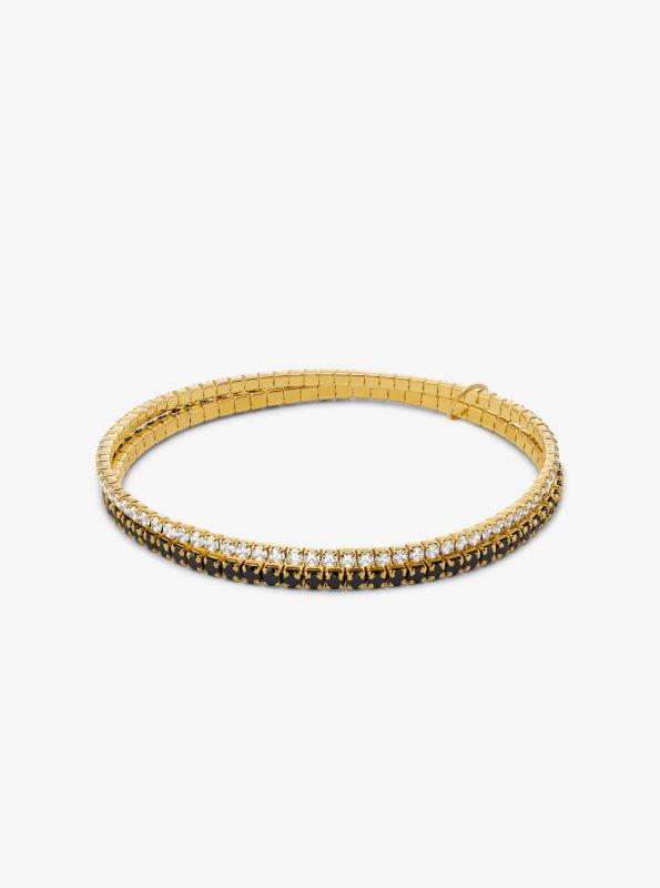 Michael Kors Precious Metal-Plated Brass Double Wrap Tennis Bracelet