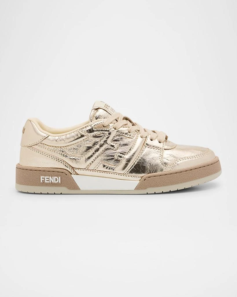 Fendi Match Metallic Low-Top Sneakers 1
