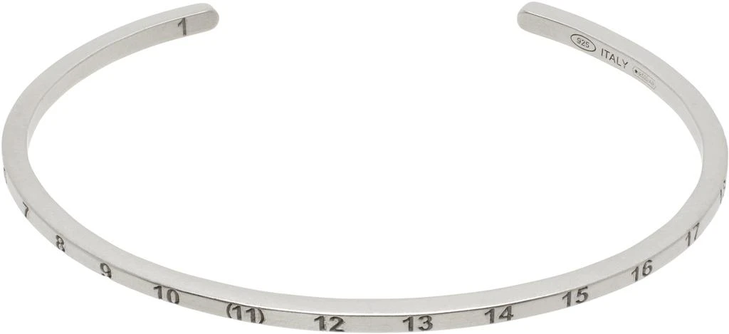 MAISON MARGIELA Silver Numerical Cuff Bracelet