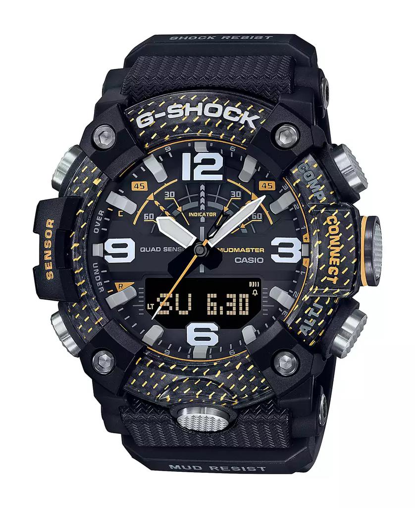 G-Shock Men's Master of G Black and Yellow Resin Digital Watch 51.3mm, GGB100Y-1A