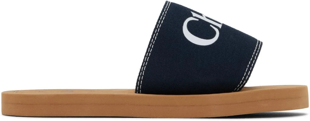 Chloé Kids Navy 'Chloé' Slides 1