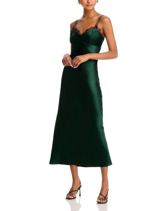 green emerald velvet dress Veronica Beard Mirabel Silk Mini Dress | Dark Hunter Green Multi main image 0
