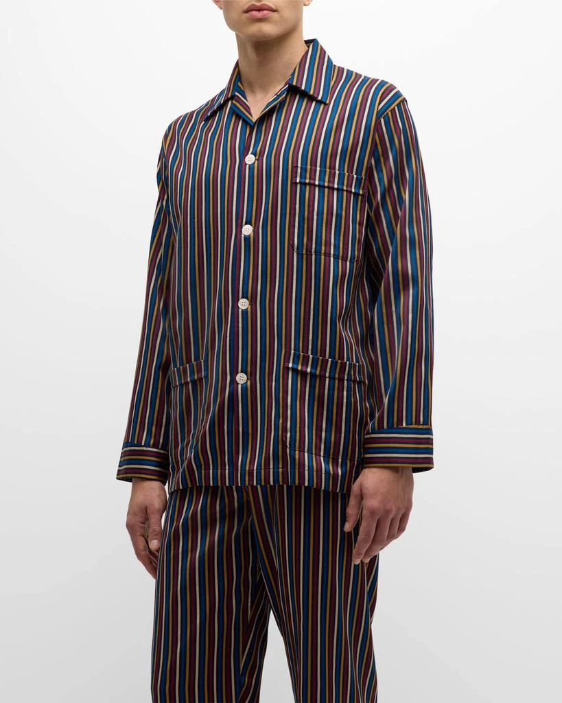 Derek Rose Men
s Wellington Striped Cotton Pajama Set 3