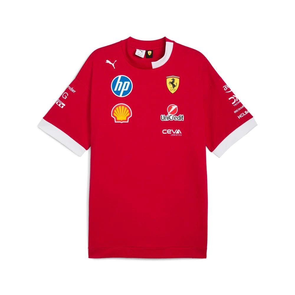 Scuderia Ferrari Drivers Logo Crew Neck Short Sleeve T-Shirt $78.35