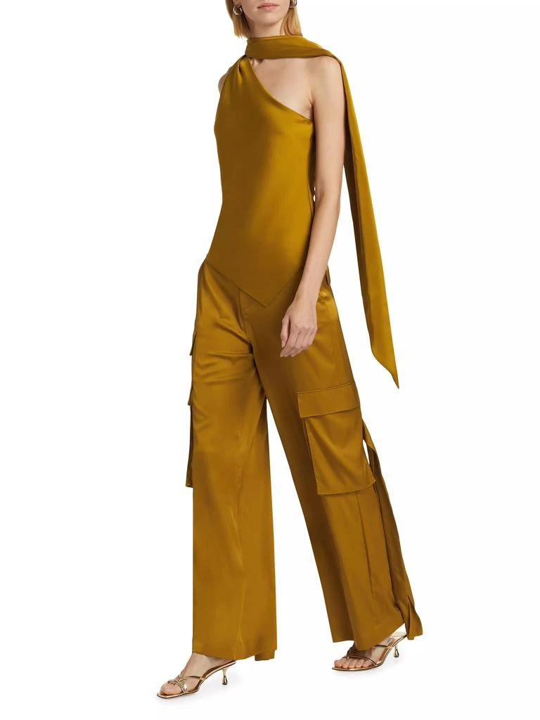 ET OCHS Isadora Sleeveless Asymmetric Satin Top 2