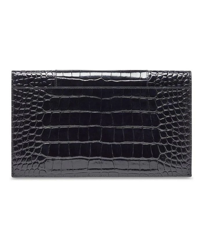 Balenciaga Hourglass Flat Pouch with Flap Crocodile Embossed 2