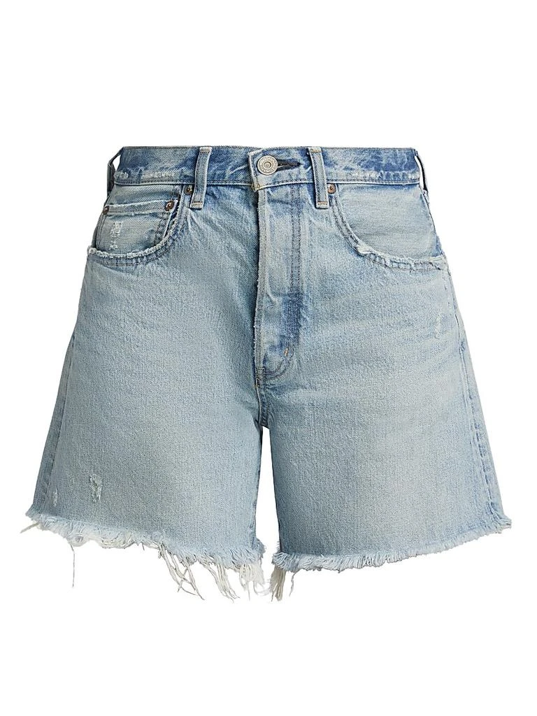 MOUSSY VINTAGE Nolita Cotton Raw-Edge Shorts