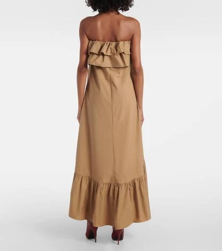 Yves Saint Laurent Ruffled cotton serge maxi dress 3