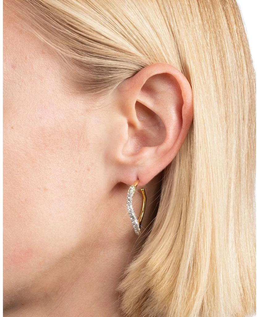 Alexis Bittar Two Tone Pave Hoop Earrings 2