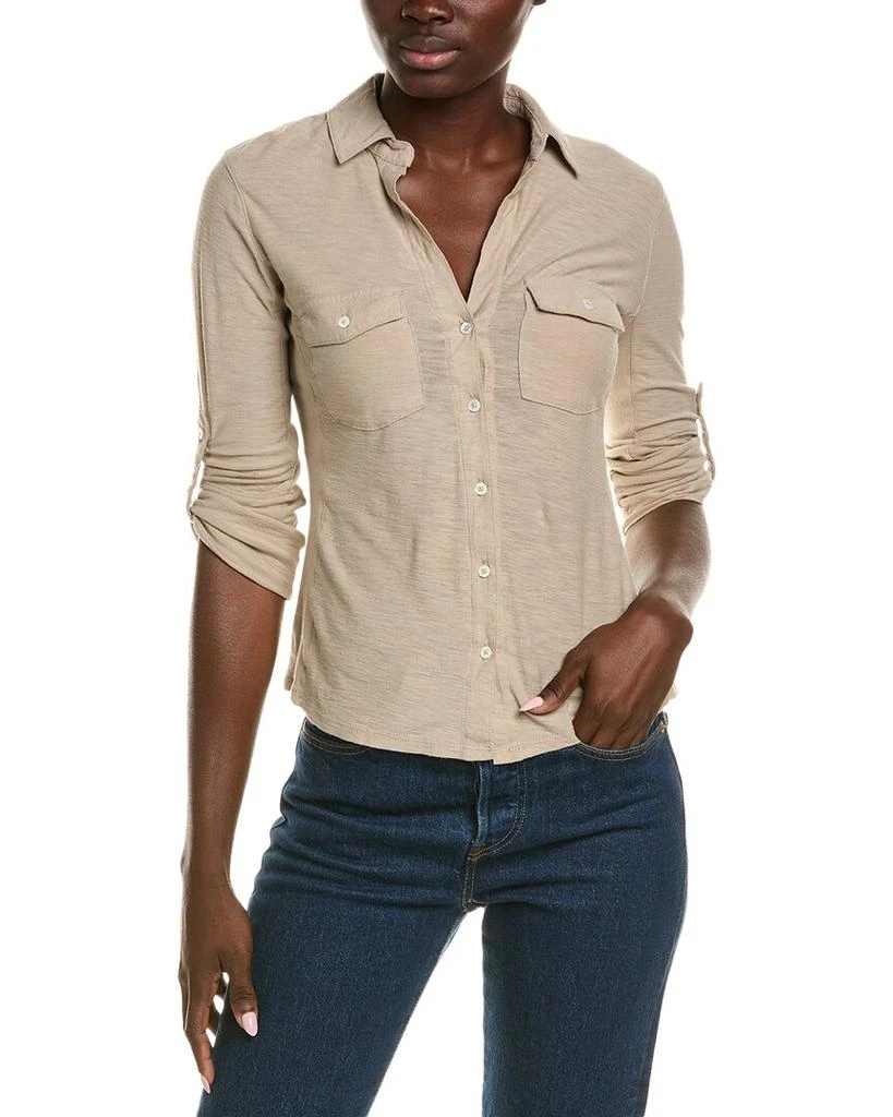 James Perse Contrast Panel Shirt 1