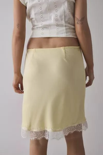Kimchi Blue Kimchi Blue Addy Lace Trim Satin Slip Midi Skirt 3