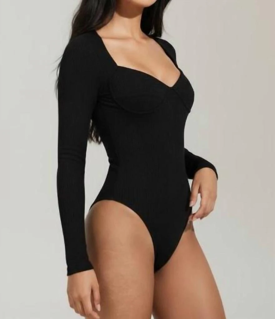 The Athletic Side Of Us The Athletic Side Of Us - Lady Liberty Long Sleeve Ribbed Leotard – Sustainable Cotton