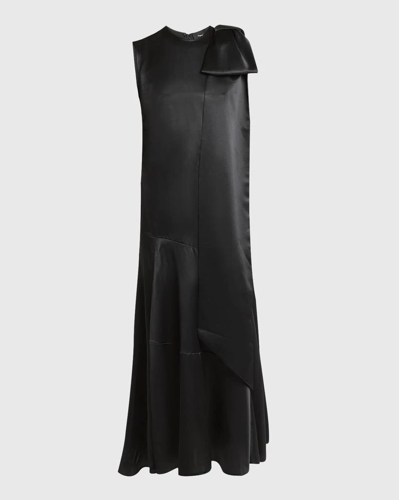 Simone Rocha Bow Sleeveless Bias-Cut Silk Midi Dress 1