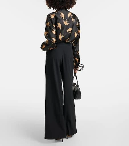 Dries Van Noten Pleated wool-blend pants 3