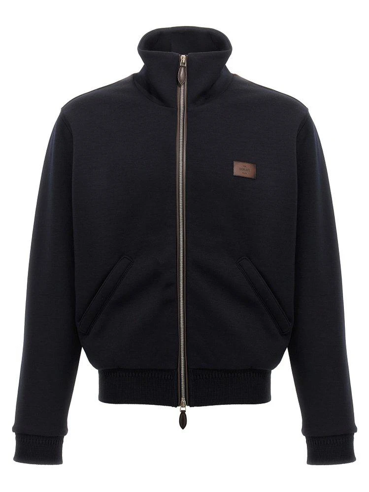 Berluti Berluti Logo Patch Zip-Up Sweatshirt 1