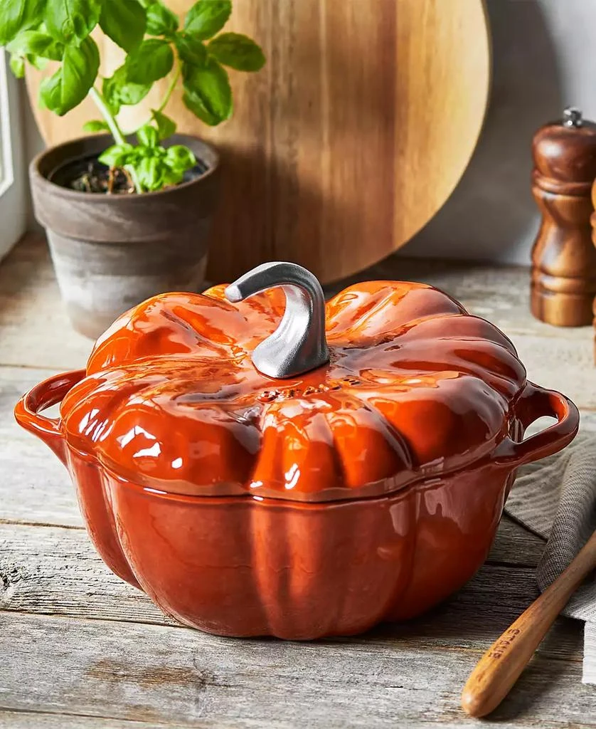 Staub Enameled Cast Iron 3.5-Qt Pumpkin Dutch Oven 10