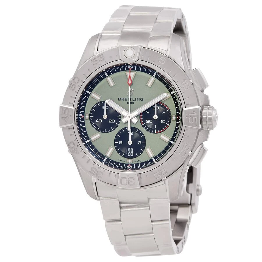 BREITLING Breitling Avenger B01 44mm Chronograph Automatic Green Dial Men
s Watch AB0147101L1A1 1