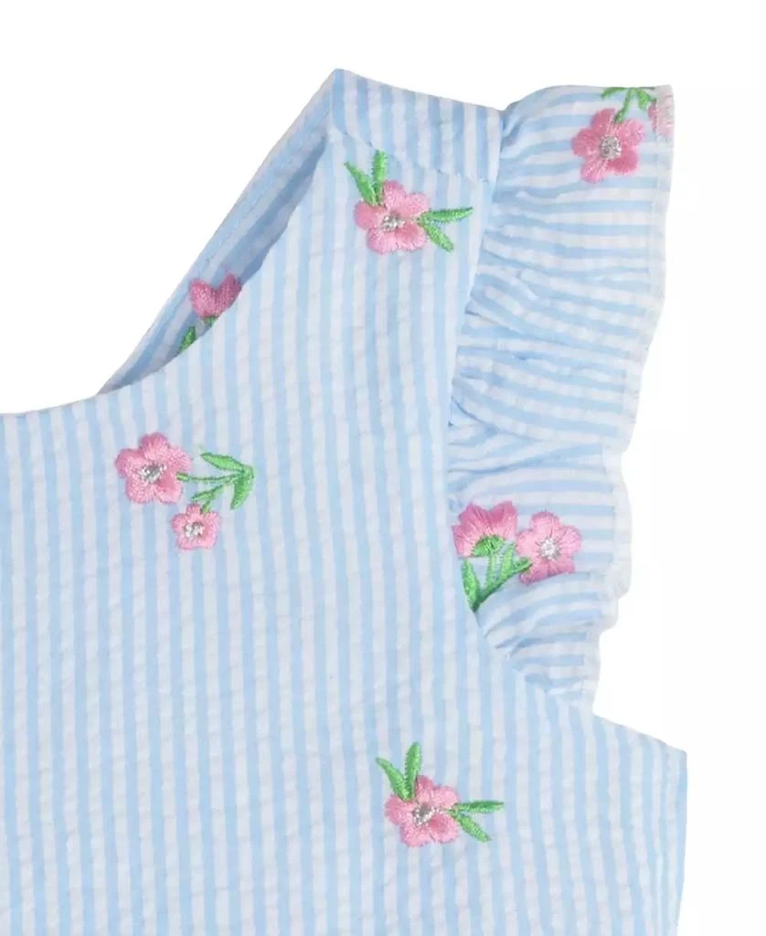 Rare Editions Baby Girls 2-Piece Seersucker Dress with Matching Headband Set 4
