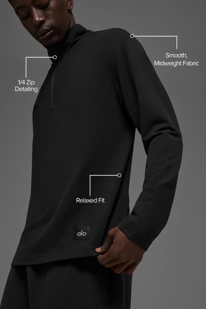 Alo Double Take Long Sleeve 1/4 Zip - Bone - Sweaters - Free