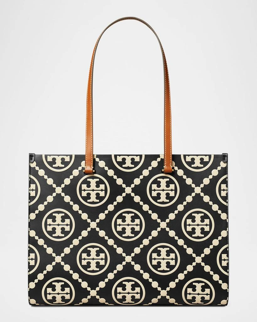 Tory Burch T Monogram Embossed Leather Tote Bag