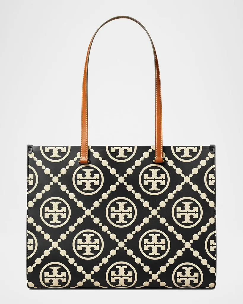 Tory Burch T Monogram Embossed Leather Tote Bag