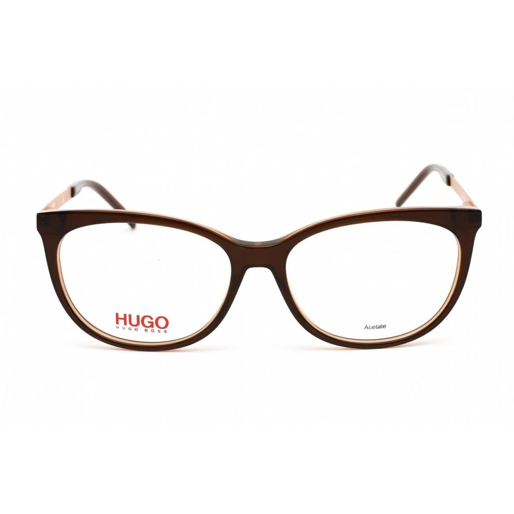 Hugo Hugo Women's Eyeglasses - Clear Lens Brown Acetate Cat Eye Frame | HG 1082 009Q 00 2