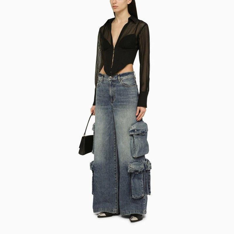 AMIRI JEANS BAGGY CARGO IN DENIM BLUE 2