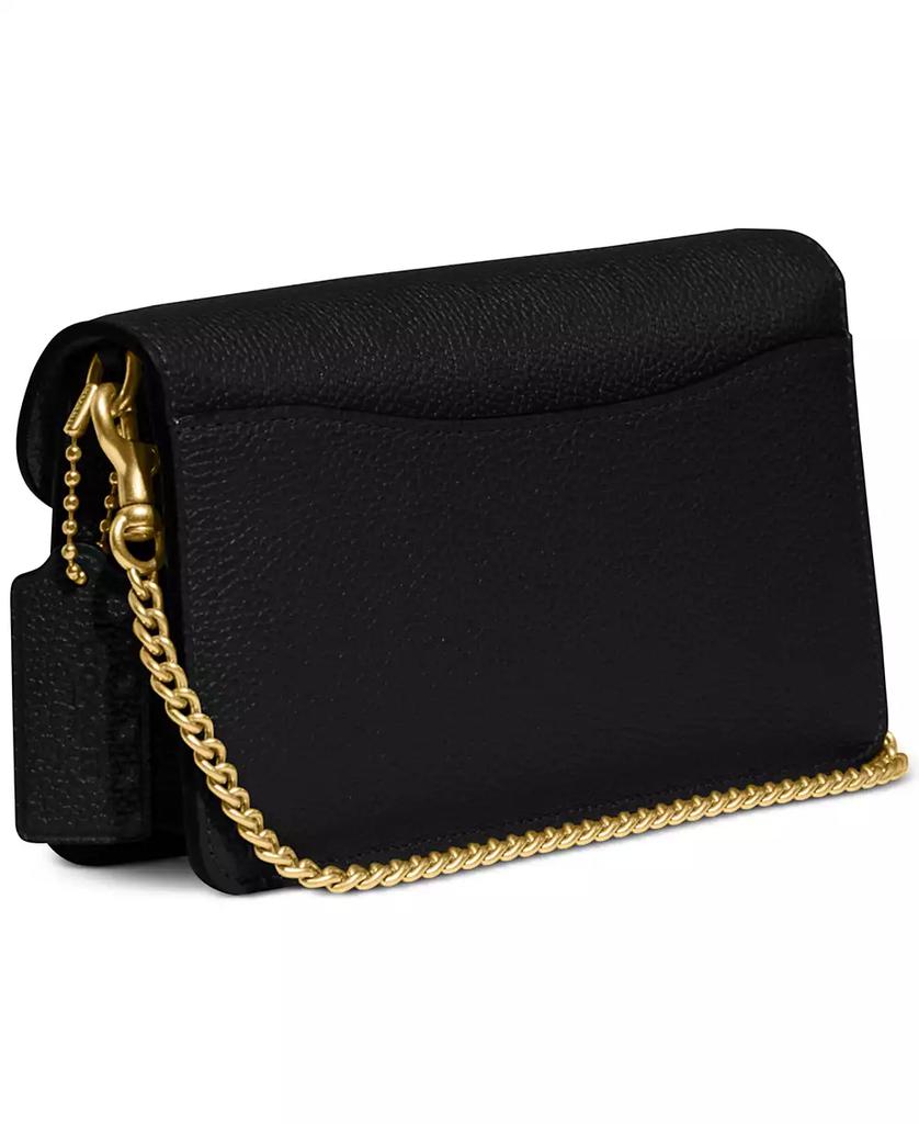 Coach Polished Pebble Leather Tabby Chain Clutch