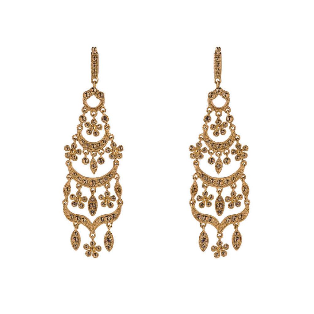 Susan Caplan Vintage 2000s monet chandelier cascading earrings