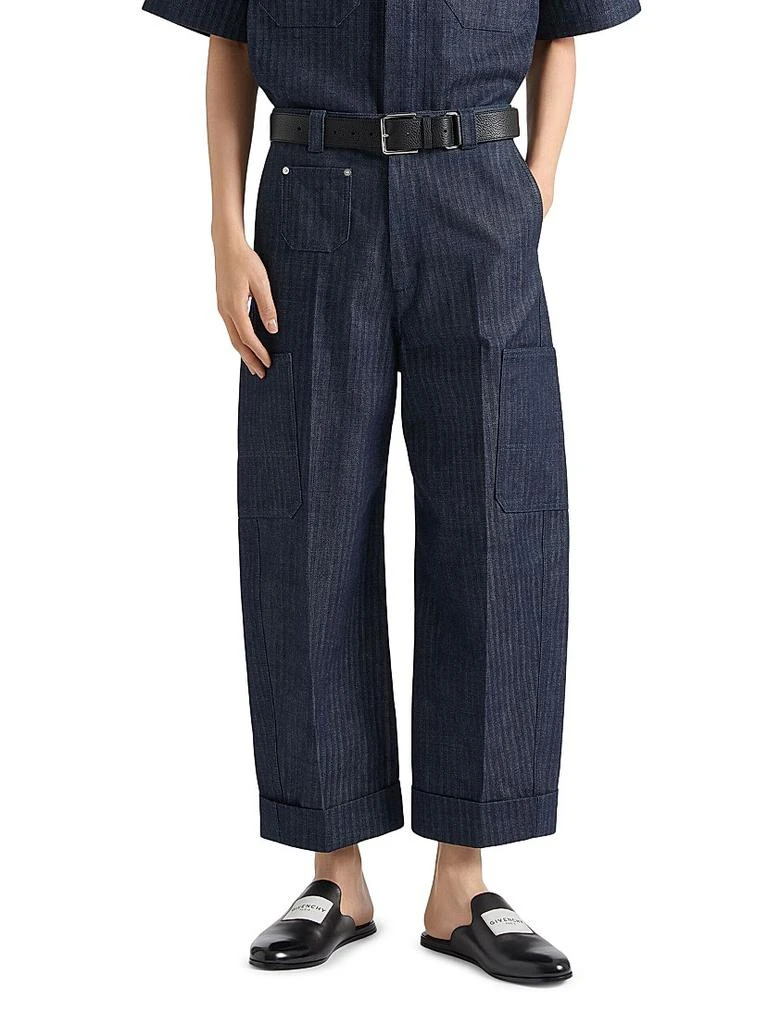 Givenchy Cargo Pants in Denim Herringbone 3