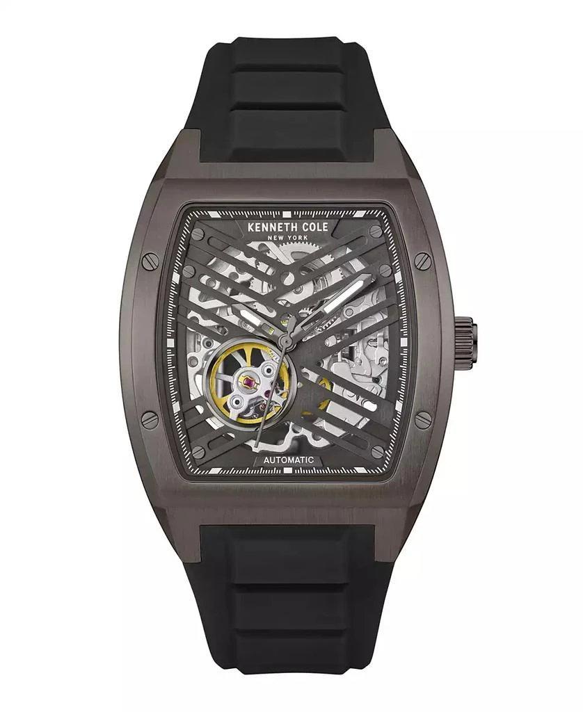 Kenneth Cole Men's Automatic Black Silicone Watch 40MM 1