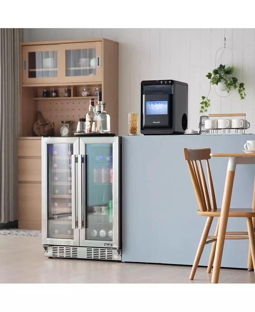 Newair Nugget Ice Maker Countertop, 44 lbs in 24 hours Ice Machine Nugget, Self Cleaning Ice Maker in Black Stainless Steel, Perfect for Home Bar, Kitchen Countertop, RV, Home Office 9